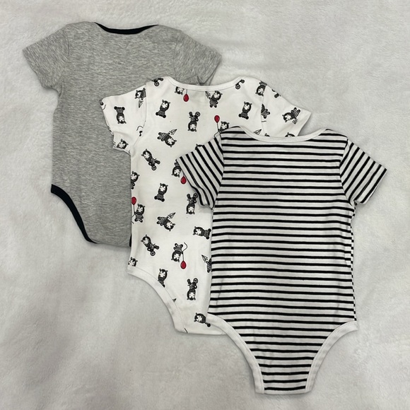 Rococo zebra theme bodysuits set of 3 - Picture 2 of 7